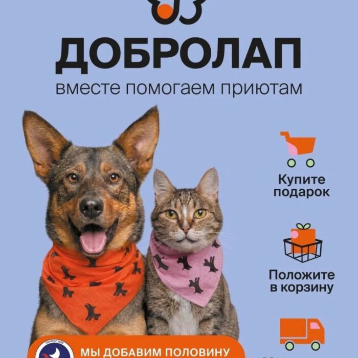 Благотворительная акция компании Четыре Лапы “Добролап”